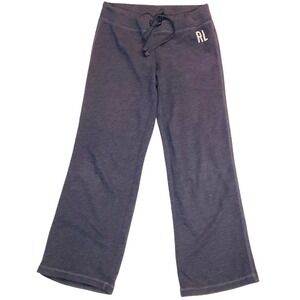 RALPH LAUREN POLO JEANS CO VINTAGE Sweatpants drawstring navy blue wide leg S 30